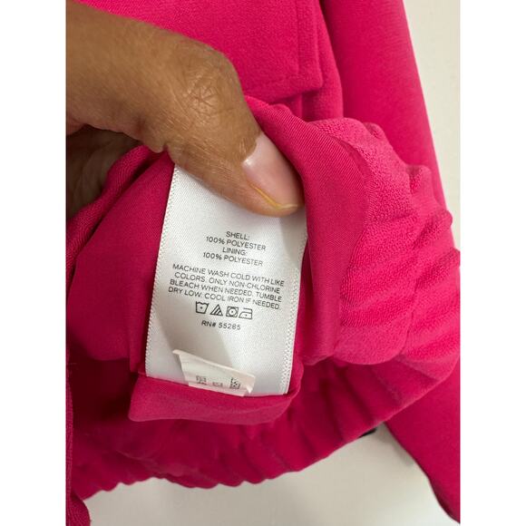 Express Women’s Hot Pink Cropped Utility Jacket Size M NWT $138 - Picture 8 of 9